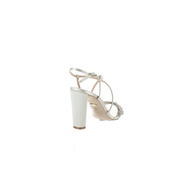 Badgley Mischka Womens Carolyn White Ankle Strap Heels Size 6.5 Medium (B, M) - Picture 2 of 4